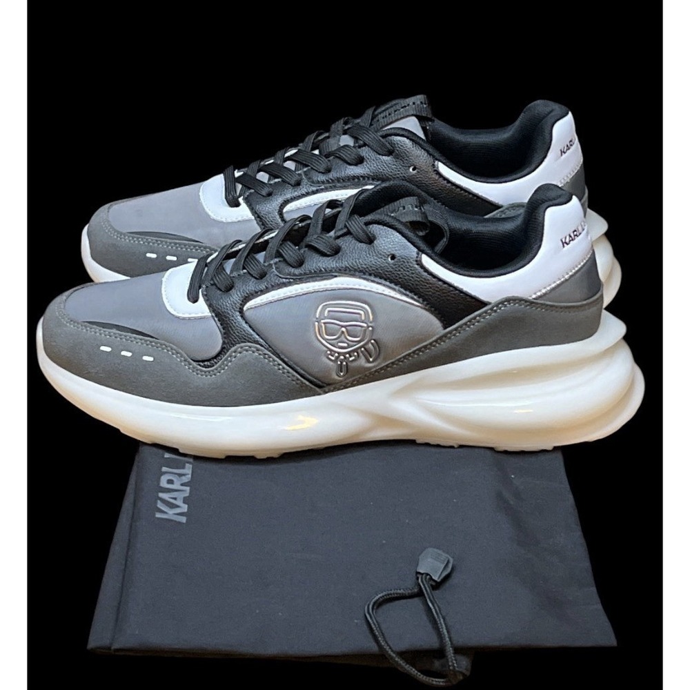 Sz 11.5 -Karl Lagerfeld Paris MIXED MEDIA RUNNER WITH KARL HEAD OUTLINE LF5S1033